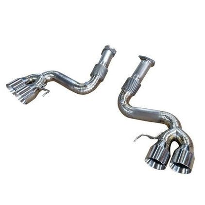 Chevrolet Corvette C8 6.2L V8 Full Titanium Straight Pipe Exhaust System – 114mm Quad Tips | Available in Burnt Blue, Burnt Purple, or Raw Finishes | TOP SPEED PRO-1