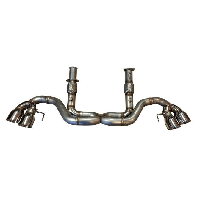 Chevrolet Corvette C8 6.2L V8 X-Pipe Exhaust System (2020–2021) | T304 Stainless Steel | Quad 114mm Tips
