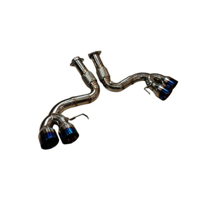 Chevrolet Corvette C8 6.2L V8 Straight Pipe Exhaust System (2020–2021) | T304 Stainless Steel | Quad 114mm Tips