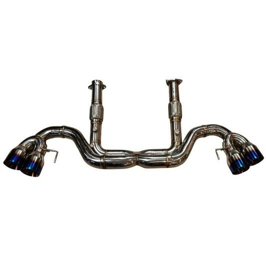 Chevrolet Corvette C8 6.2L V8 X-Pipe Exhaust System (2020–2021) | T304 Stainless Steel | Quad 114mm Tips