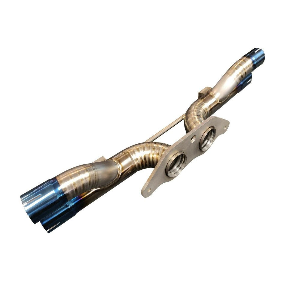 Porsche 991 / 997 GT3 & GT3 RS Full Titanium Rear Bypass Pipe (Muffler Delete) – 50–60mm Piping | TOP SPEED PRO-1