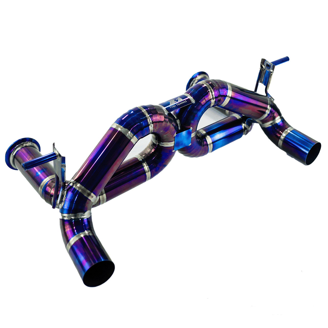 Lamborghini Huracan Performante & EVO Titanium X-Pipe Cat-Back Exhaust System – Burnt Purple Finish | TOP SPEED PRO-1